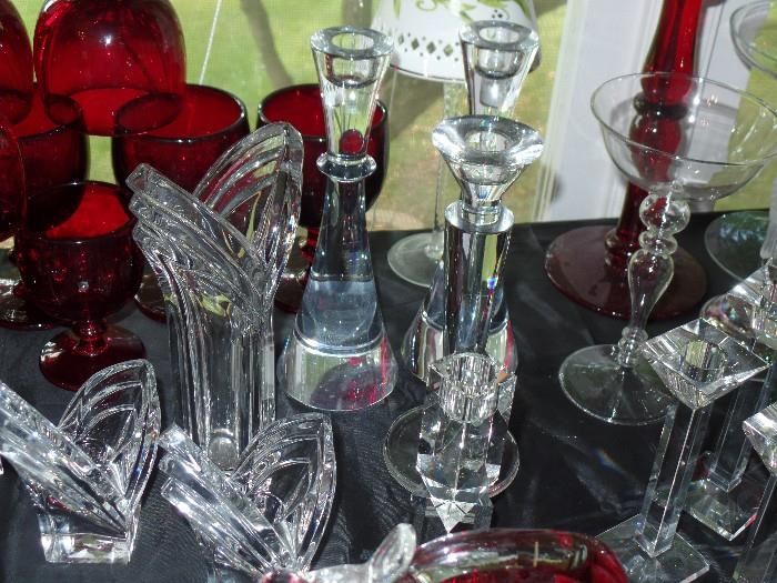 More new glass and crystal candlesticks 