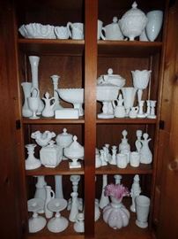 Lots and lots of Milk Glass throughout the house