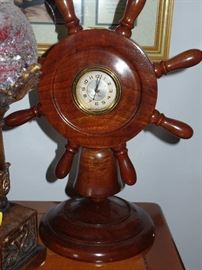 Ship's wheel clock-hand made in WW11
