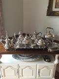 Tea Cart not for sale but the Sterling Silver is!!