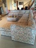 Sectional sofa with coordinating ottoman and cocktail table