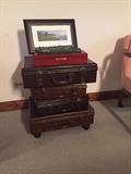 Suitcase end table