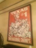 1969 National Champs poster for the Univ. of Texas