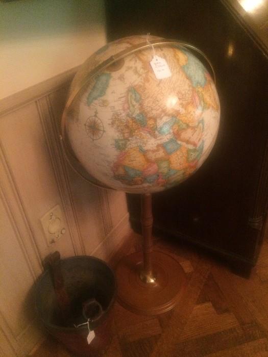 Floor stand world globe