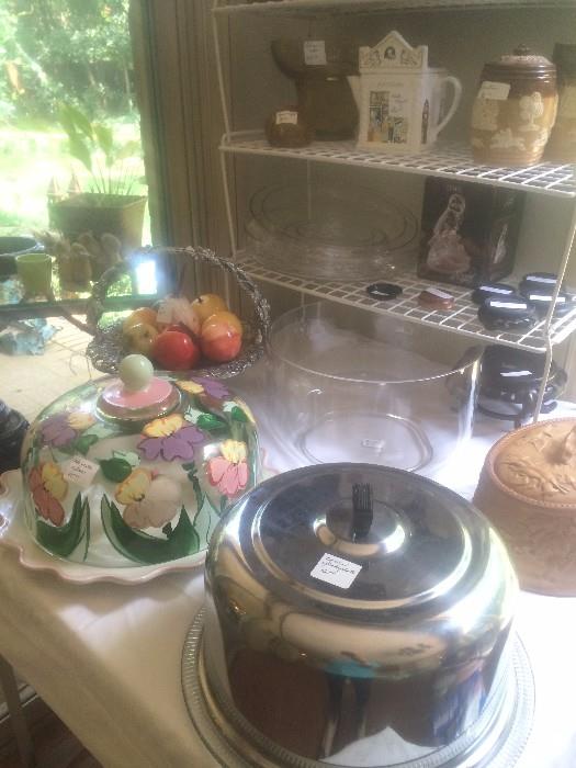 Cake covers and assorted bowls