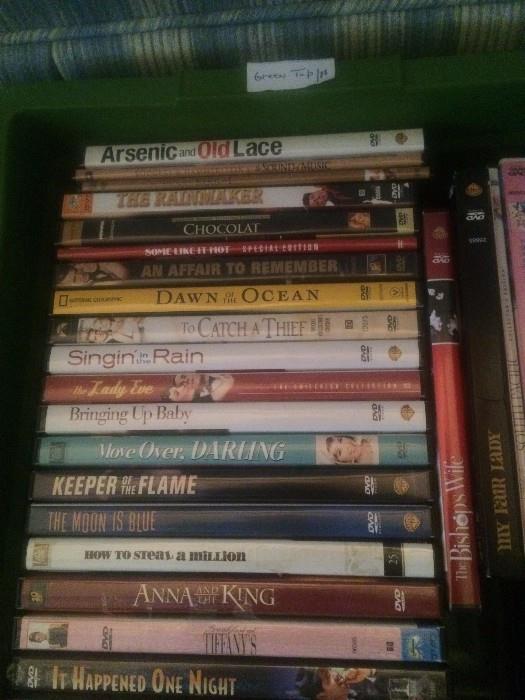 Some of the many DVD's
