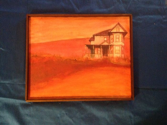 Oil oncanvas of farm house painted by the artist son.