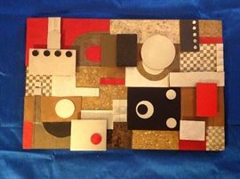 Three deminsional piece by the artist developed later in the 2000's.  This is a mixed media.