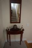 Entryway Half table and mirror set. 