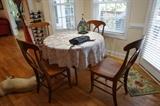 All wood Kitchen table and four chairs. 