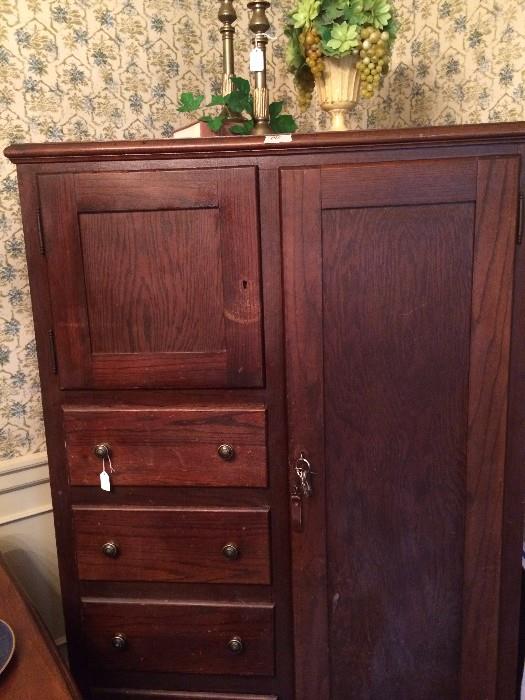 Antique wardrobe consigned from a Greenbriar Lake estate