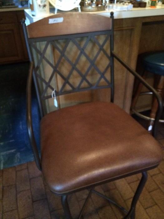 One of two bar stools