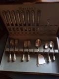 34 pieces of sterling - Royal Windsor by Towle with chest