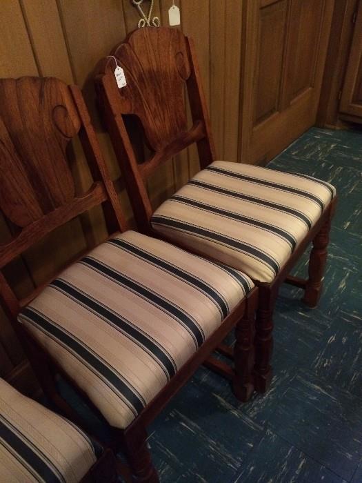 3 small antique chairs