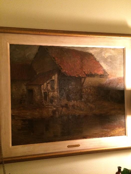 Framed oil by A.D. Turner