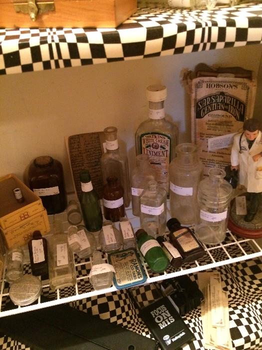 Vintage medicine bottles