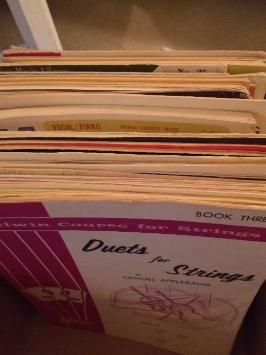 Assorted sheet music