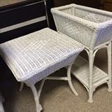 Planter and one of two side tables from a Greenbriar Lake estate