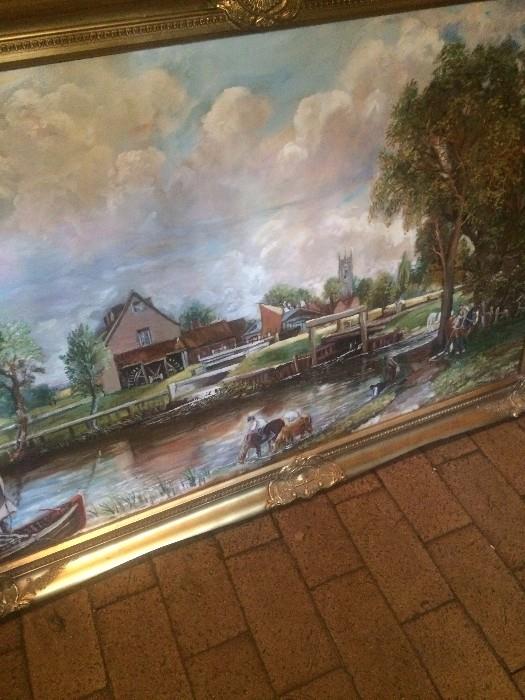 Framed landscape art