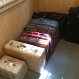 Variety of vintage luggage