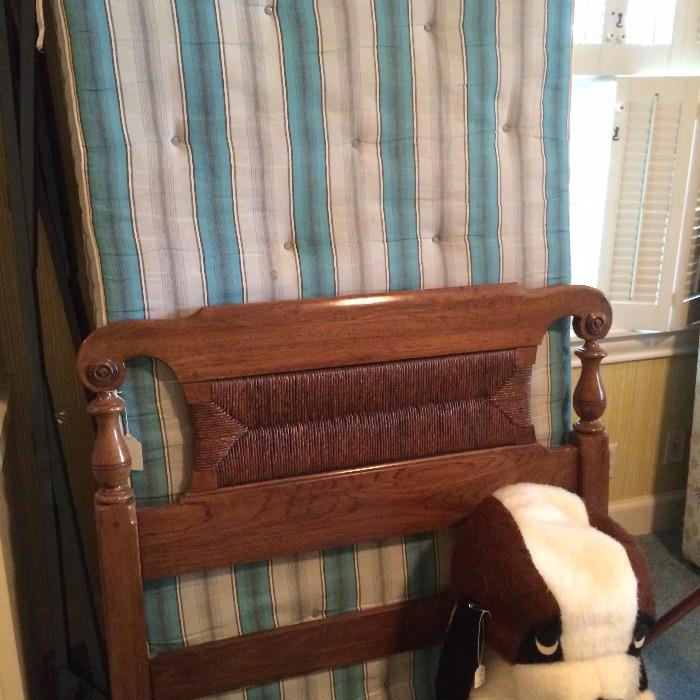 One of two twin beds