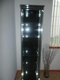 1 of 2 glass lighted display cabinets 