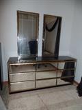 Mirrored dresser w/double mirrors - has matching tall dresser and King head board
