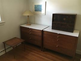 Knoll MCM chests, White laminate top.