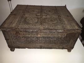 Vintage carved wooden box 