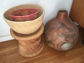 There are also many gourds that served as containers, some with metal patches, some for milk and/or water…