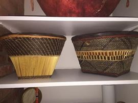 There are so many great vintage baskets throughout the house!