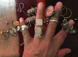 Tuareg rings, hair ornaments