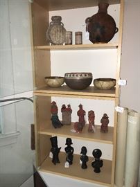 Native American pottery, African pottery figurines