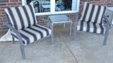 Patio Chairs and Glass Top Table