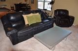 Leather Recliner Sofa and Power Recline Chair