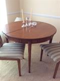 MCM dining set with leaves and six chairs