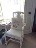 White vintage armchair