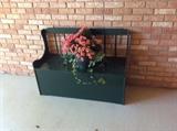 Green porch bench