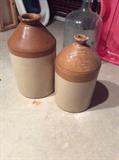 Antique pottery jugs
