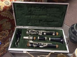Vintage clarinet in case