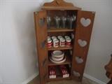 COKE ITEMS AND HAND MADE CABINET