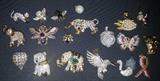 Swarovski Crystal Jewelry Pin Collection