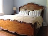 Beautiful King Size Bed in Warm Scalloped Wood