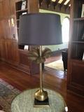 Set of three Brass Flower Lamps
