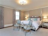Bedroom Set in King Custom Drapery  Pair of French Style Side Chairs