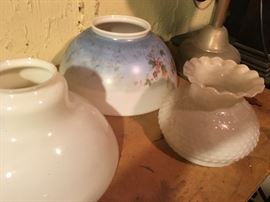 Vintage glass lamp shades