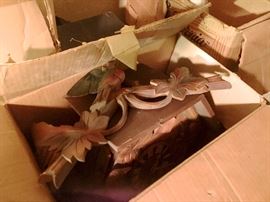 Several cuckoo clocks