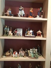 Hundreds of Norman Rockwell figurines 