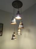 Custom bell light fixture, 1970s