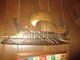 Viking boat wall sculpture